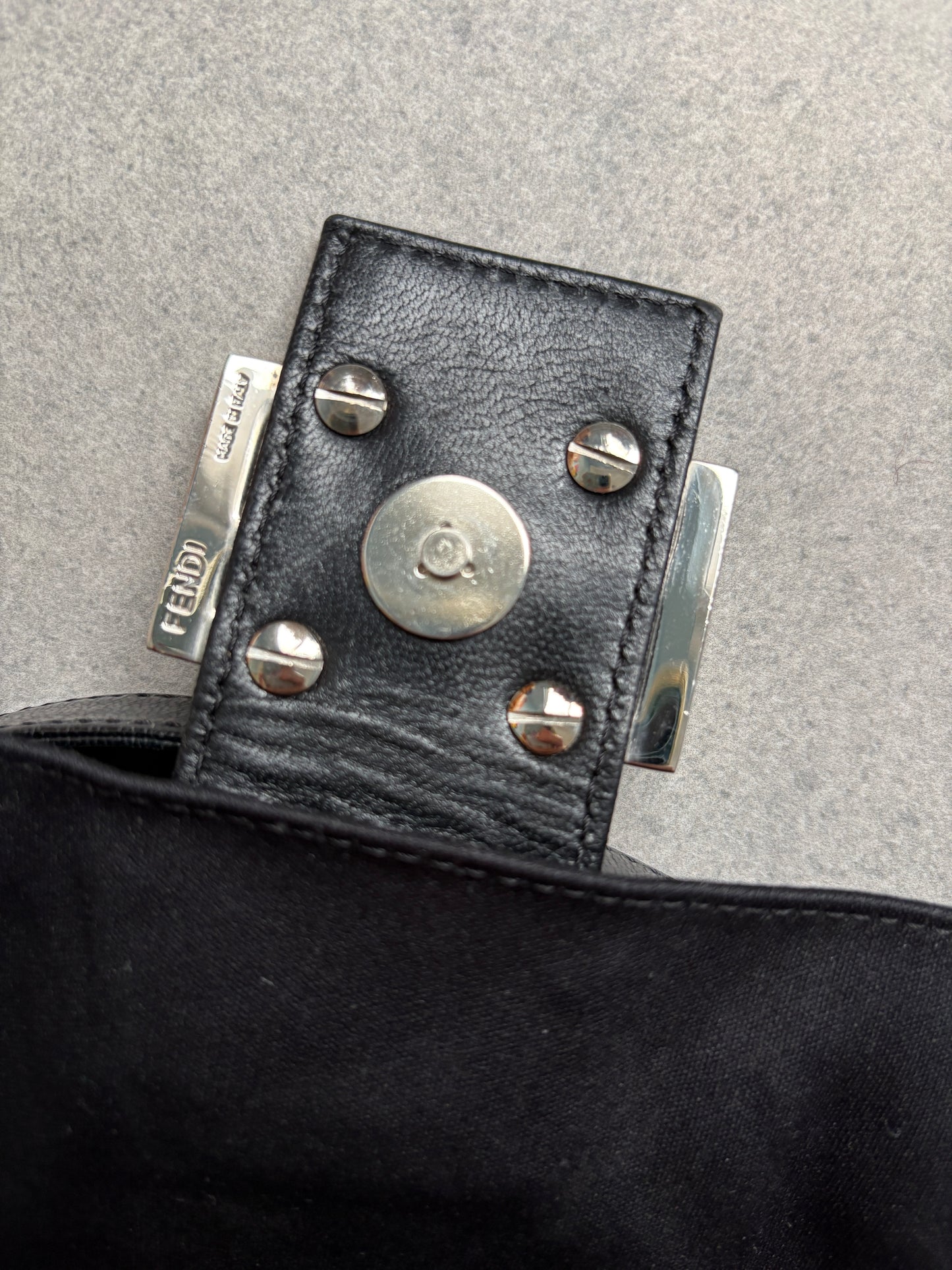 Fendi Baguette Mamma Shoulder Bag Black