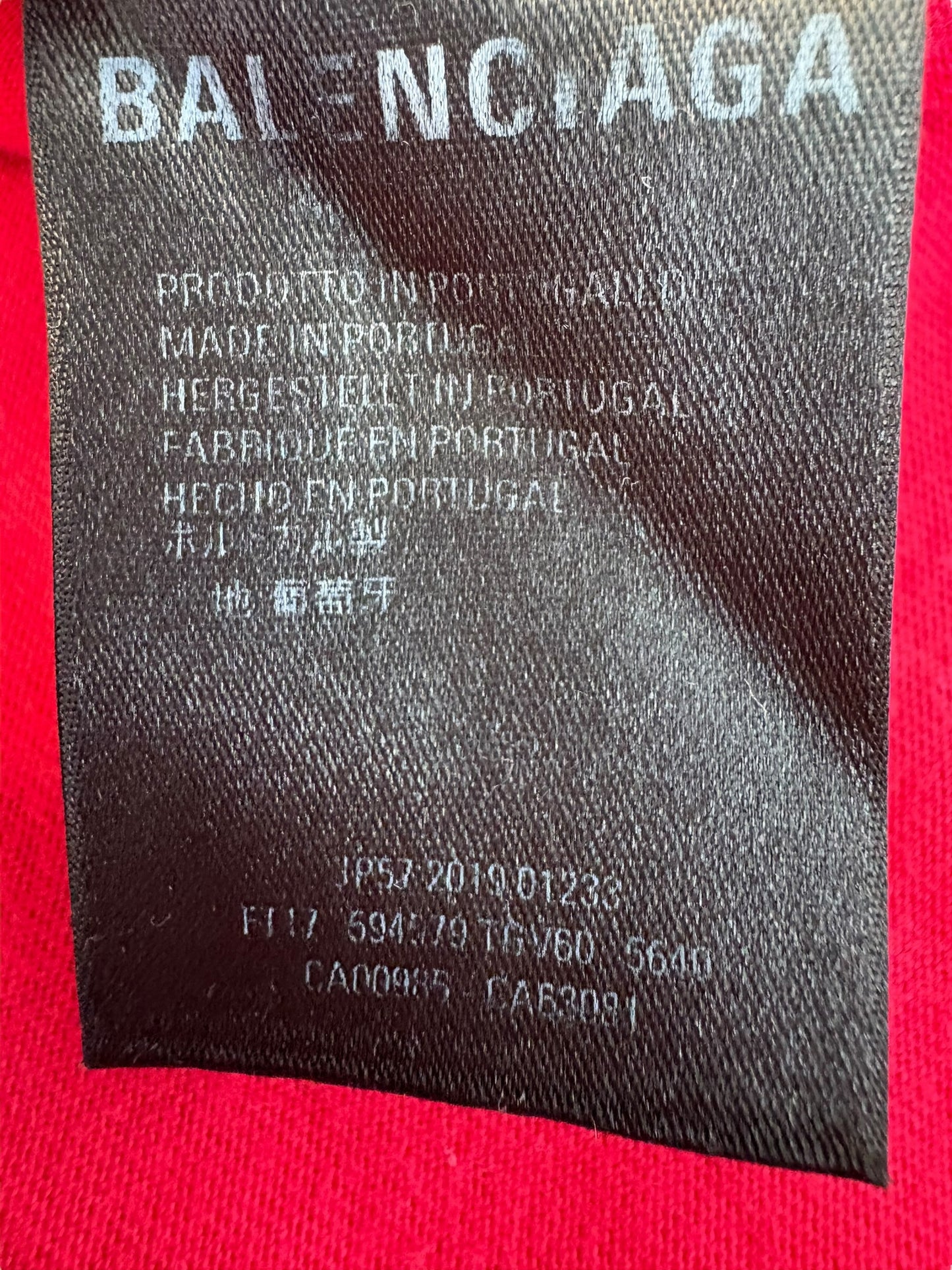 Balenciaga Red Oversized Tee