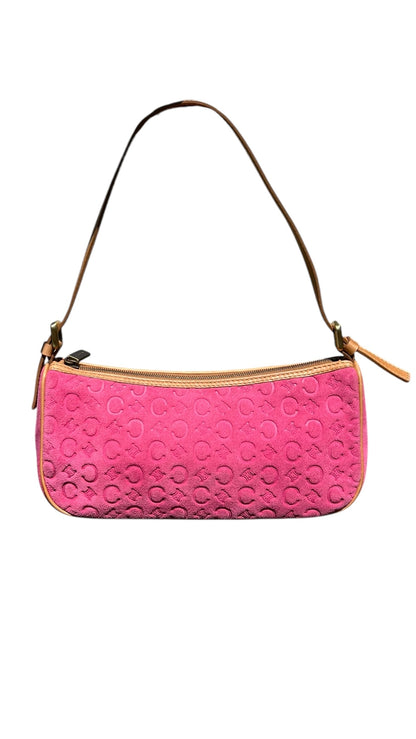 Celine Pink Suede Shoulder Bag