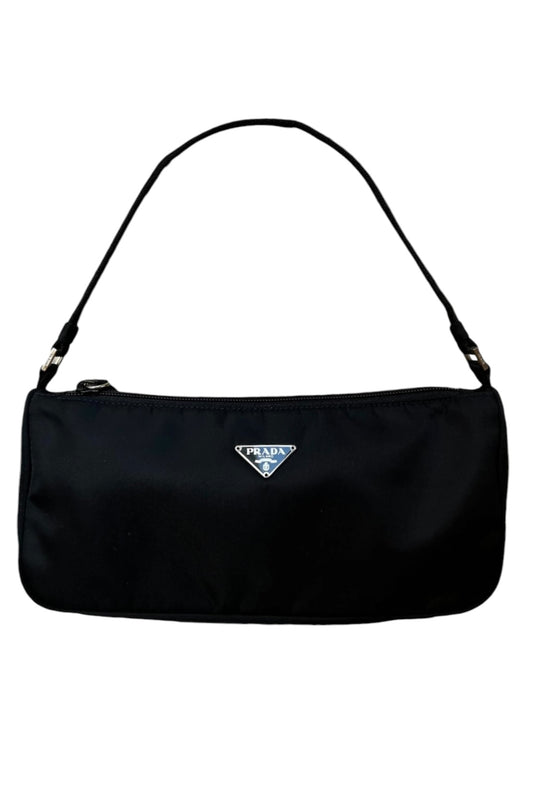 Black Prada nylon Tessuto bag pouch