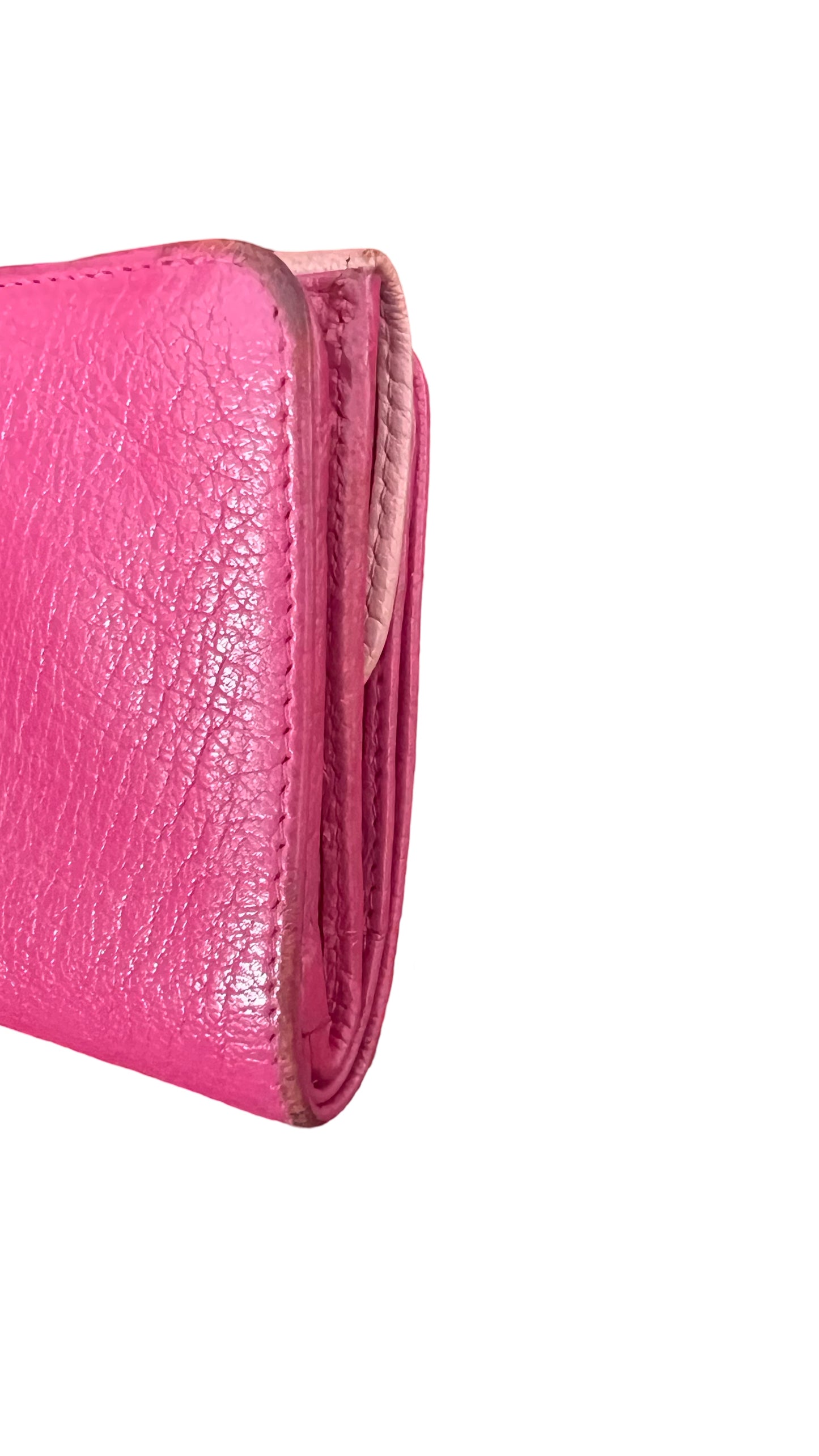 Miu Miu Pink Folded flap Zipper Wallet