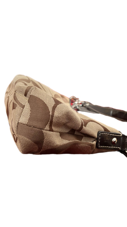 Coach Signature Print Monogram Two Way Shoulder Bag