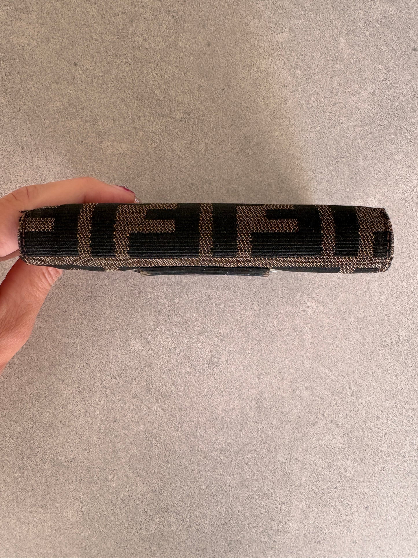 Fendi Zucca Canvas and Leather Wallet