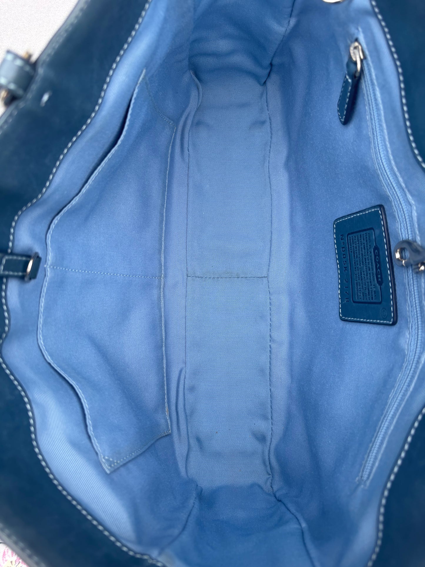 Coach Blue Optic Tote Bag