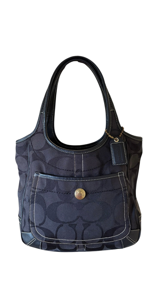 Coach Black Signature Ergo Shoulder Bag
