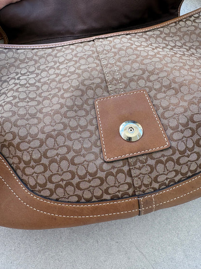 Coach Soho Brown Monogram Shoulder Bag