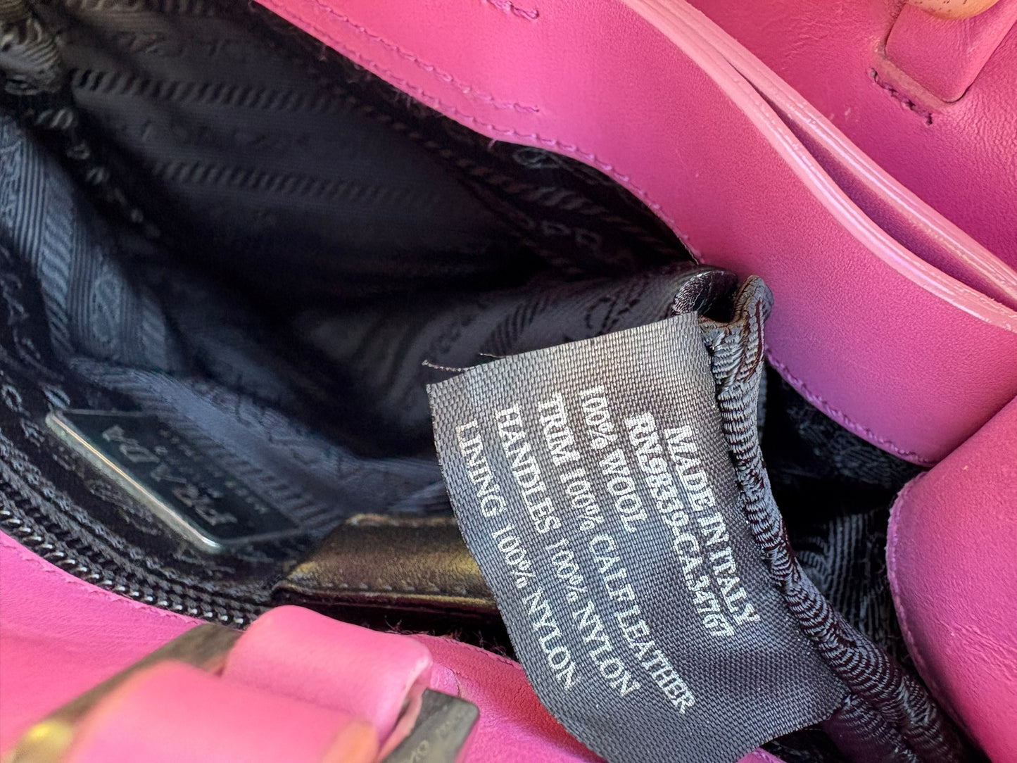 Prada Knit Shoulder Tote Bag Pink