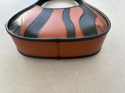 Coachtopia Ergo Bag in Wavy Stripe Upcrafted Leather, Brown and Black