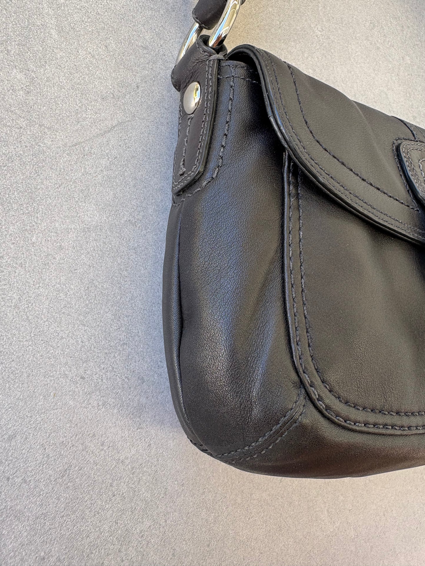 Coach Soho Black Leather Shoulder Bag