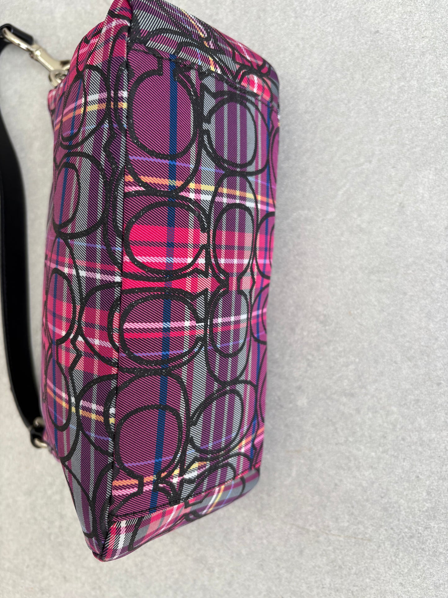 Coach Poppy Tartan Shoulder Bag