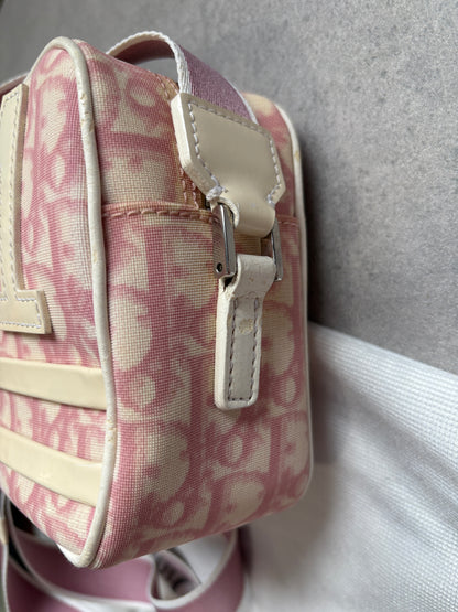 Christian Dior 2000s Pink Trotter Monogram Shoulder Bag