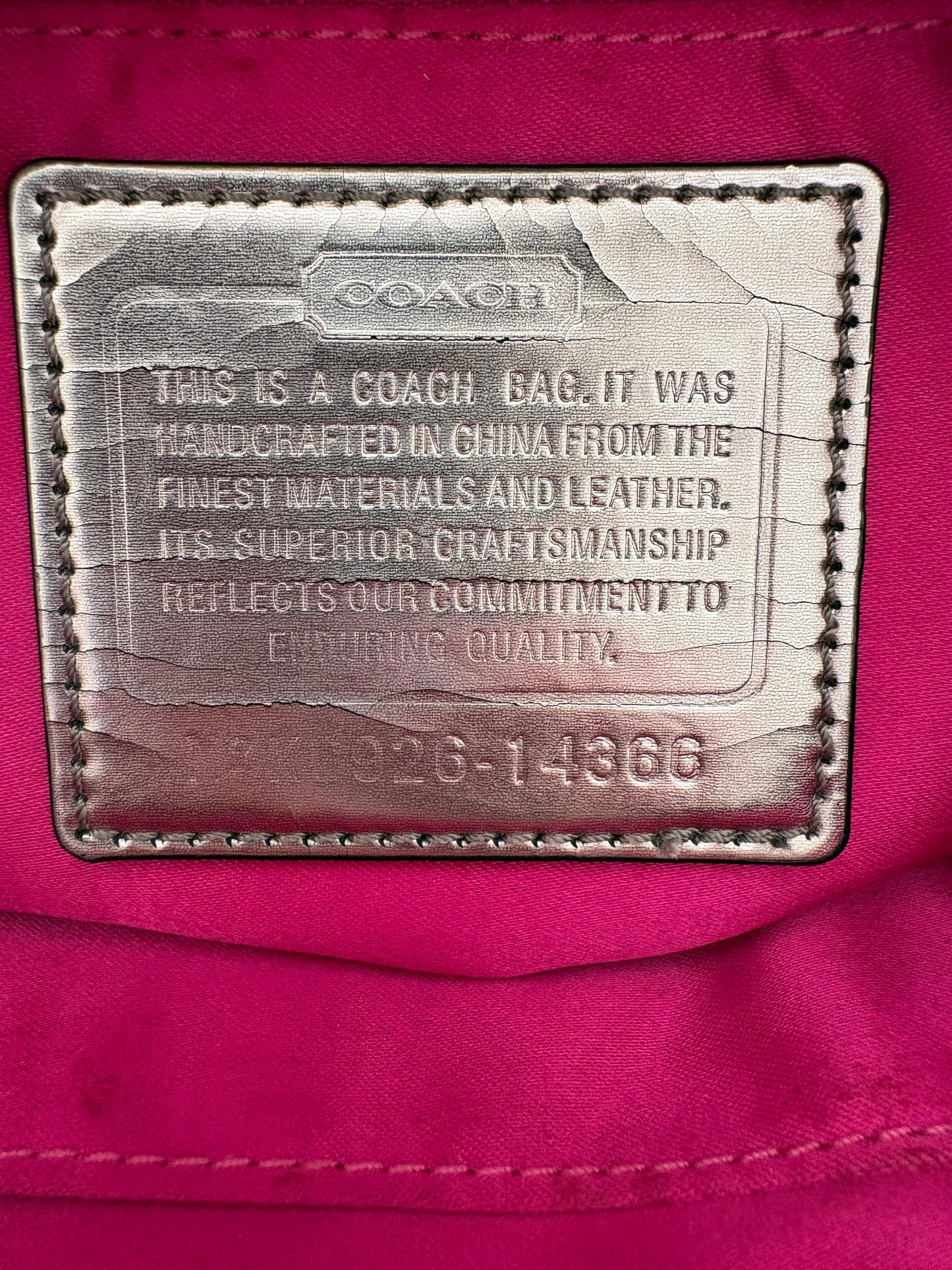 Coach Poppy Tartan Shoulder Bag