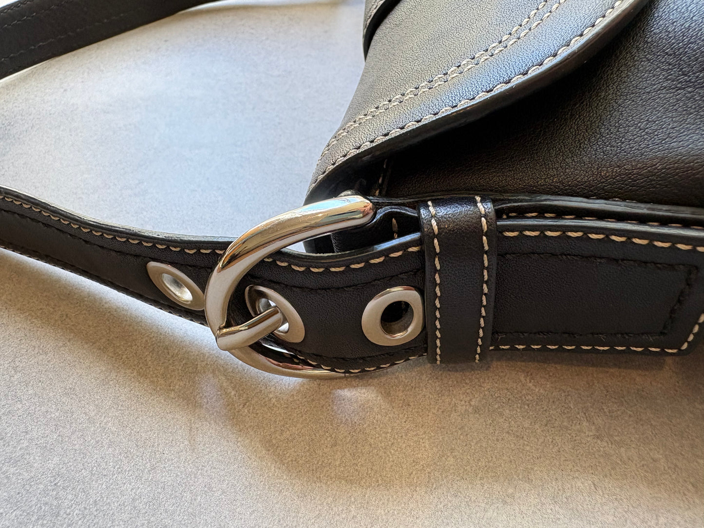 Coach Soho Black Leather Shoulder Bag