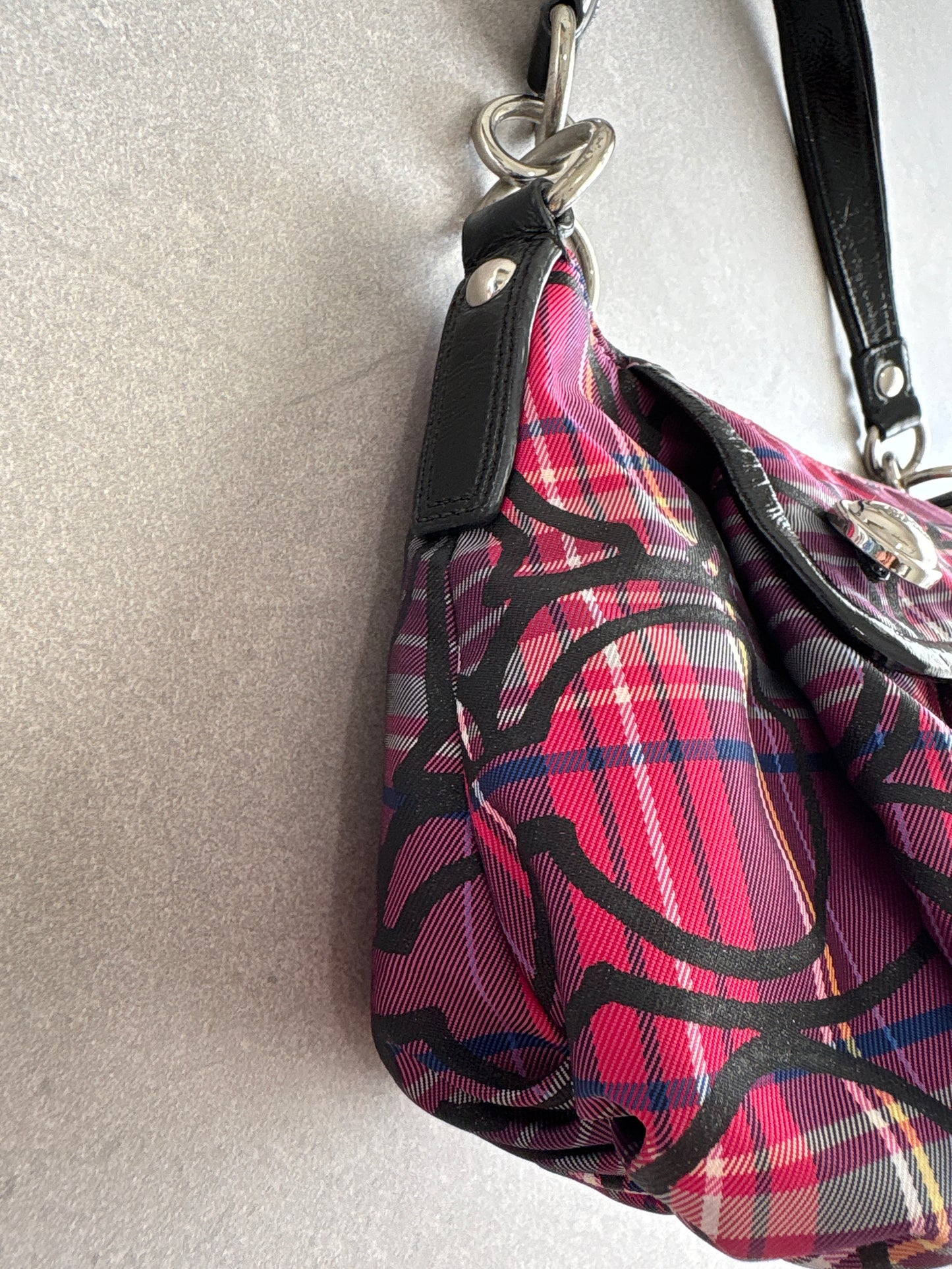 Coach Poppy Tartan Shoulder Bag