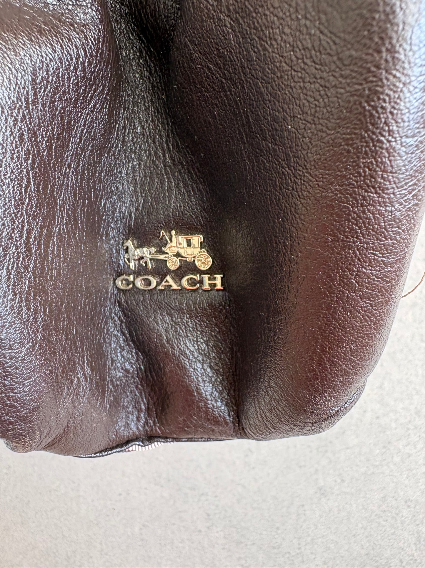 Coach Tote Black and Zebra Print Shoulder Bag