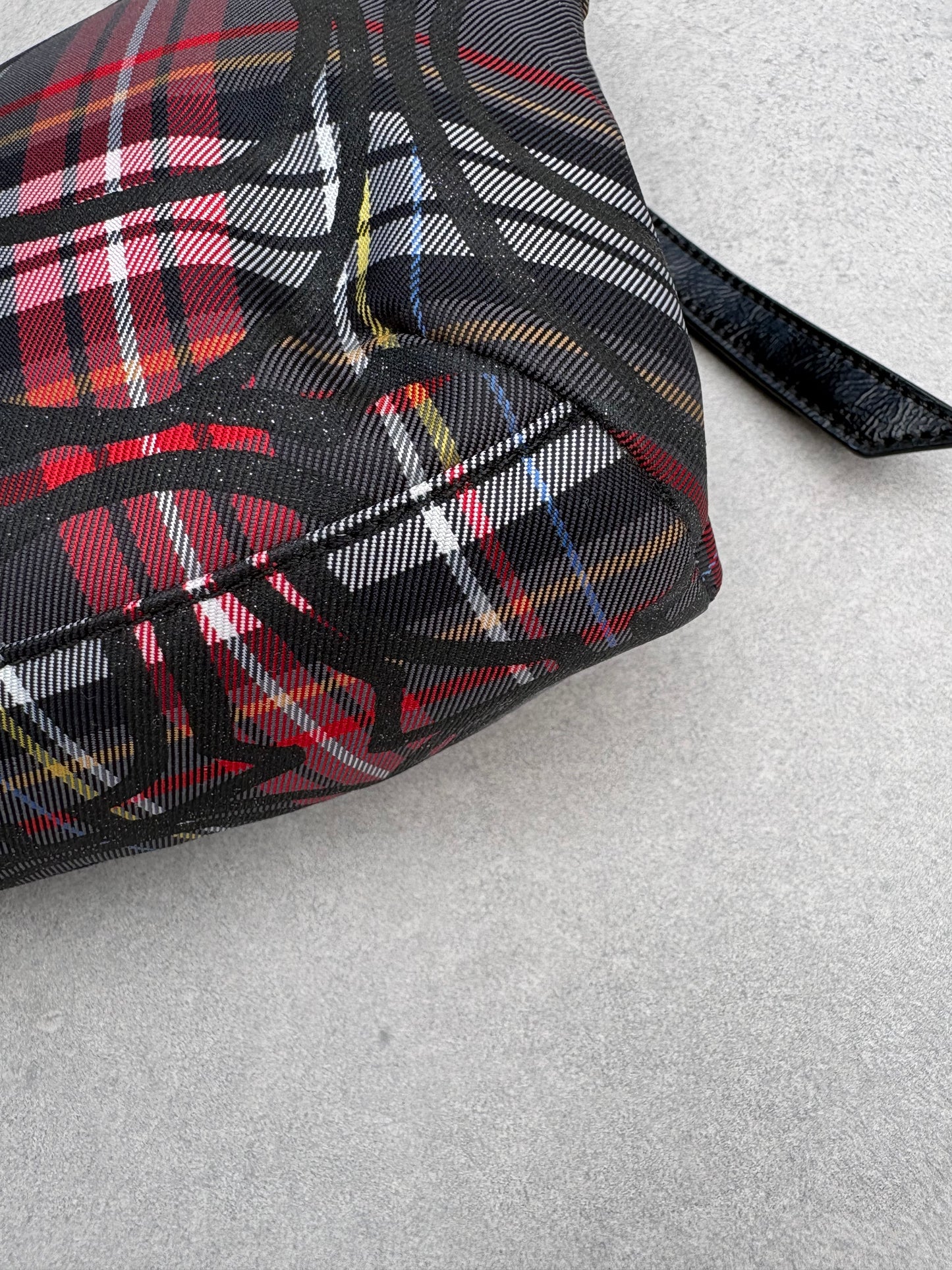 Coach Tartan Two-Way Handbag with Star Charm