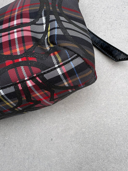 Coach Tartan Two-Way Handbag with Star Charm