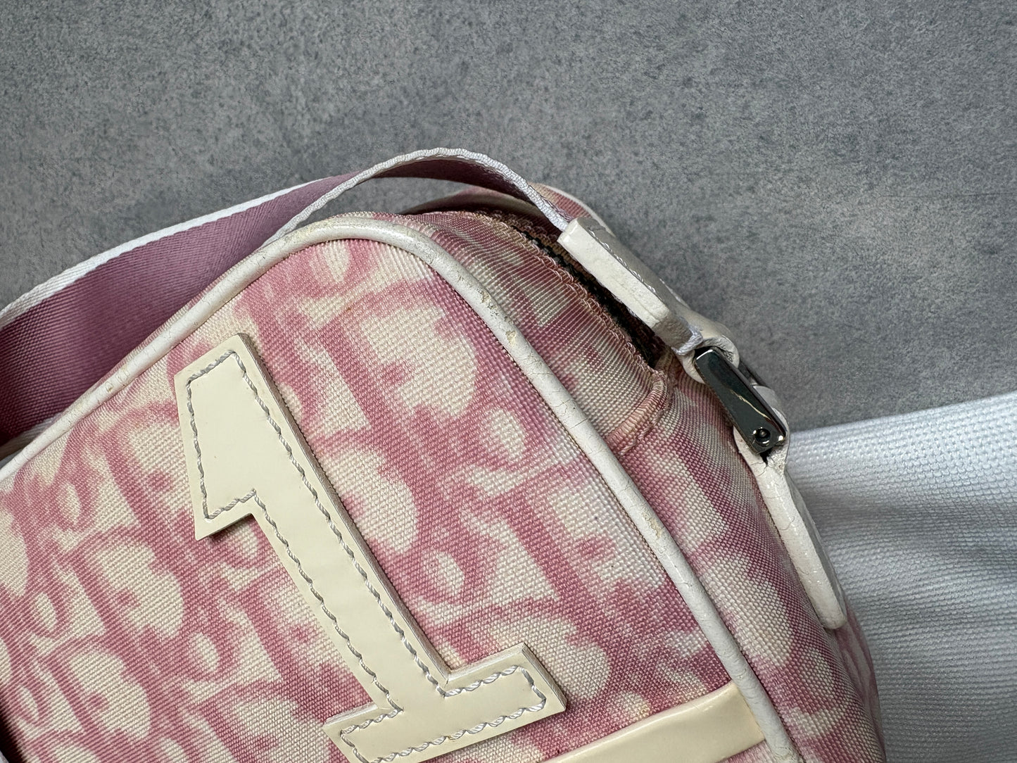 Christian Dior 2000s Pink Trotter Monogram Shoulder Bag