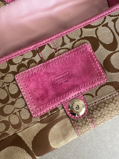 Coach Exotics Soho Patchwork with Pink Snakeskin Shoulder Bag