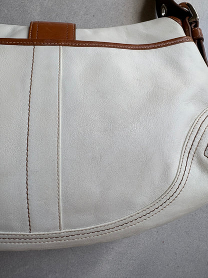Coach Soho Cream and Brown Leather Shoulder Bag