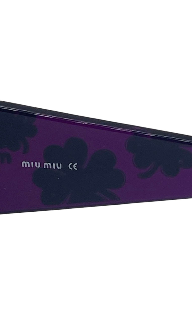Miu Miu Clover Sunglasses Purple