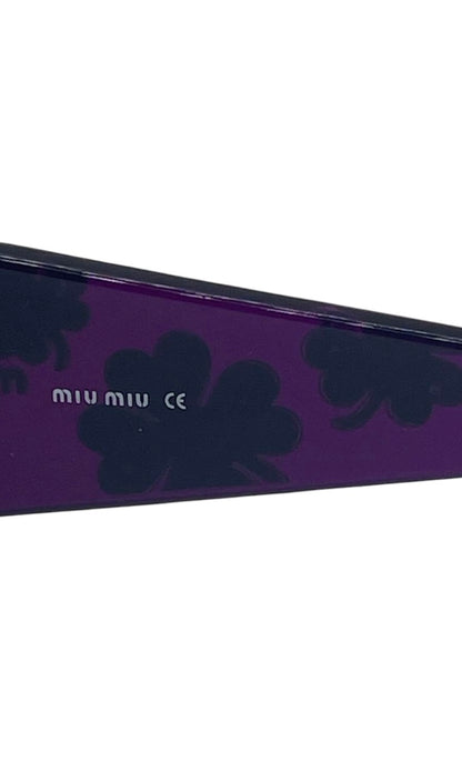 Miu Miu Clover Sunglasses Purple