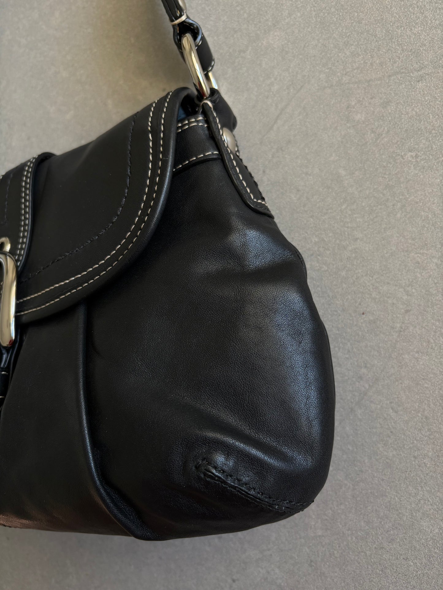 Coach Soho Black Leather Shoulder Bag