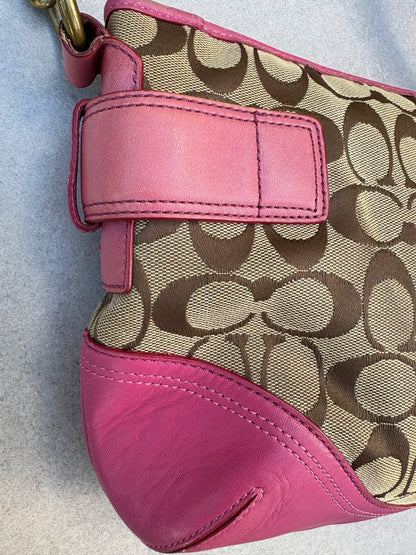 Coach Pink Signature Monogram Bag