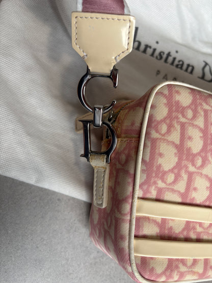 Christian Dior 2000s Pink Trotter Monogram Shoulder Bag
