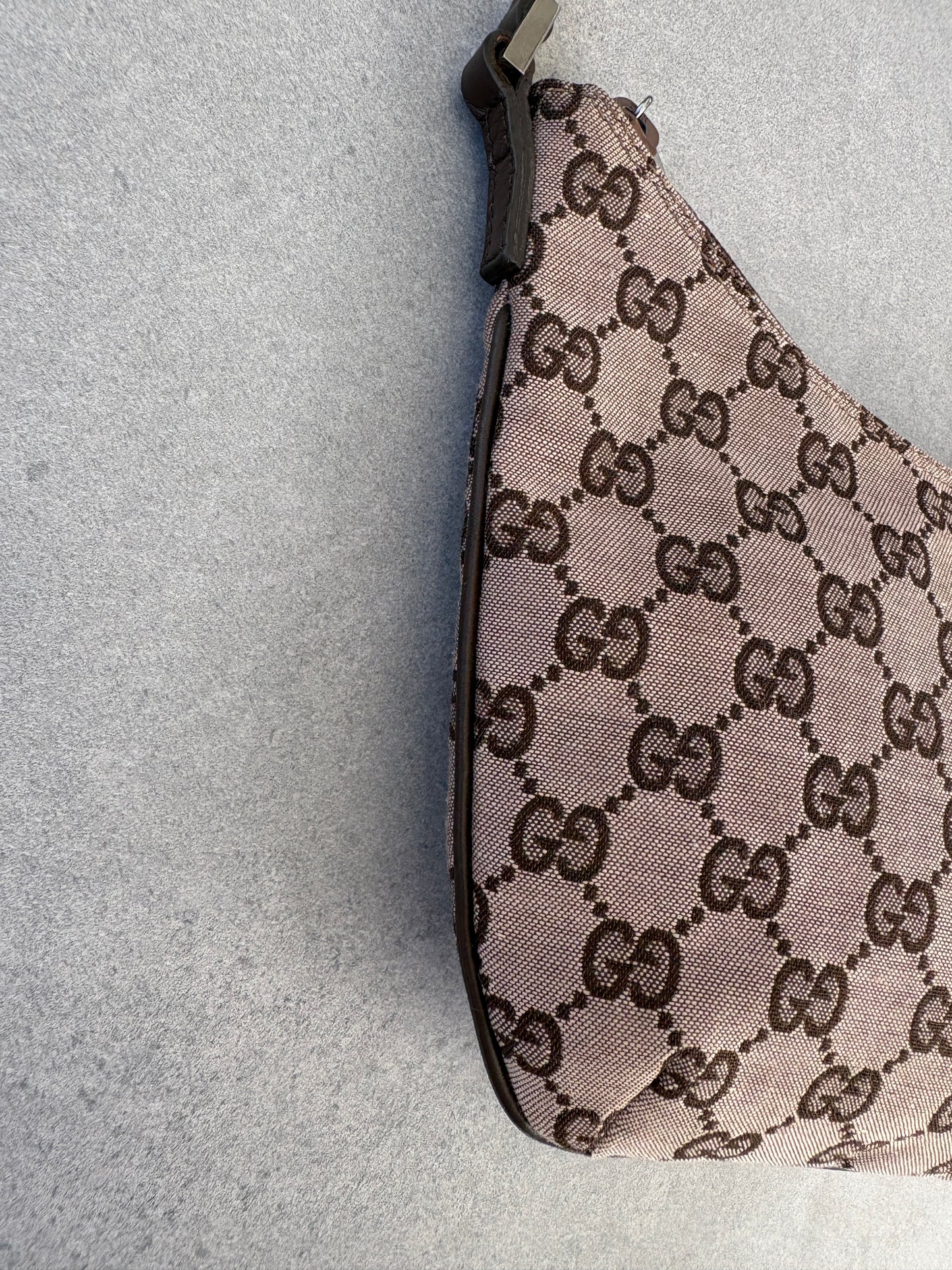 Gucci Brown GG Canvas and Leather Shoulder Bag