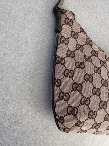 Gucci Brown GG Canvas and Leather Shoulder Bag