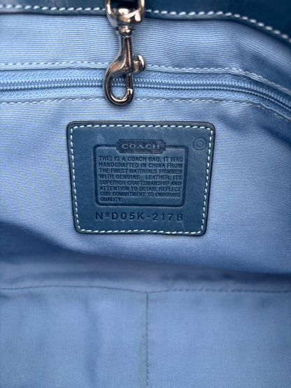 Coach Blue Optic Tote Bag