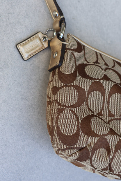 Coach Signature Tan Shoulder Bag