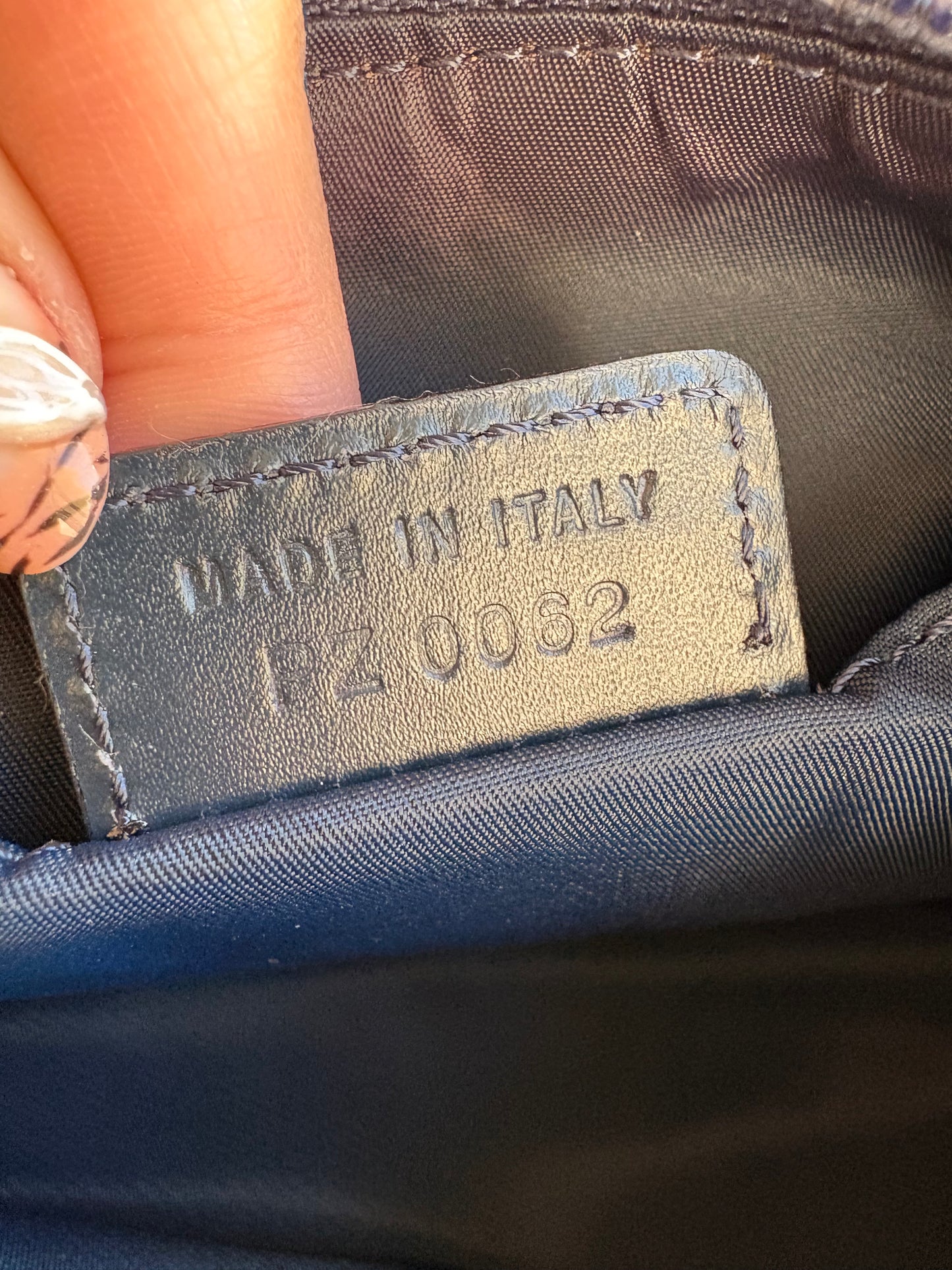 Christian Dior 2000s Blue Trotter Monogram Shoulder Bag