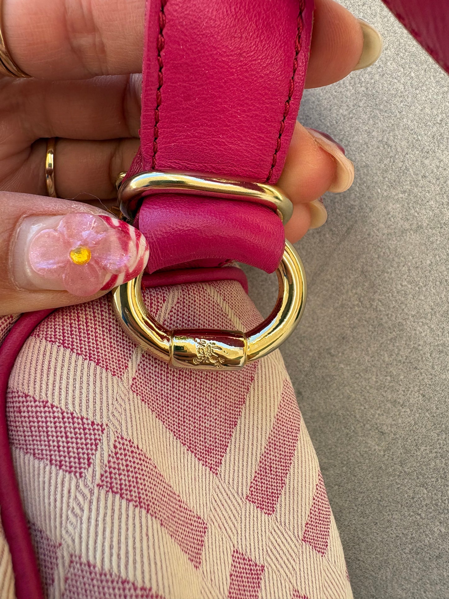 Burberry Pink Nova Check Mini Shoulder Bag