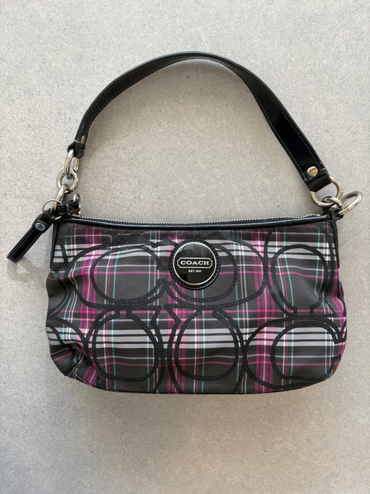 Coach Poppy Tartan Shoulder Bag