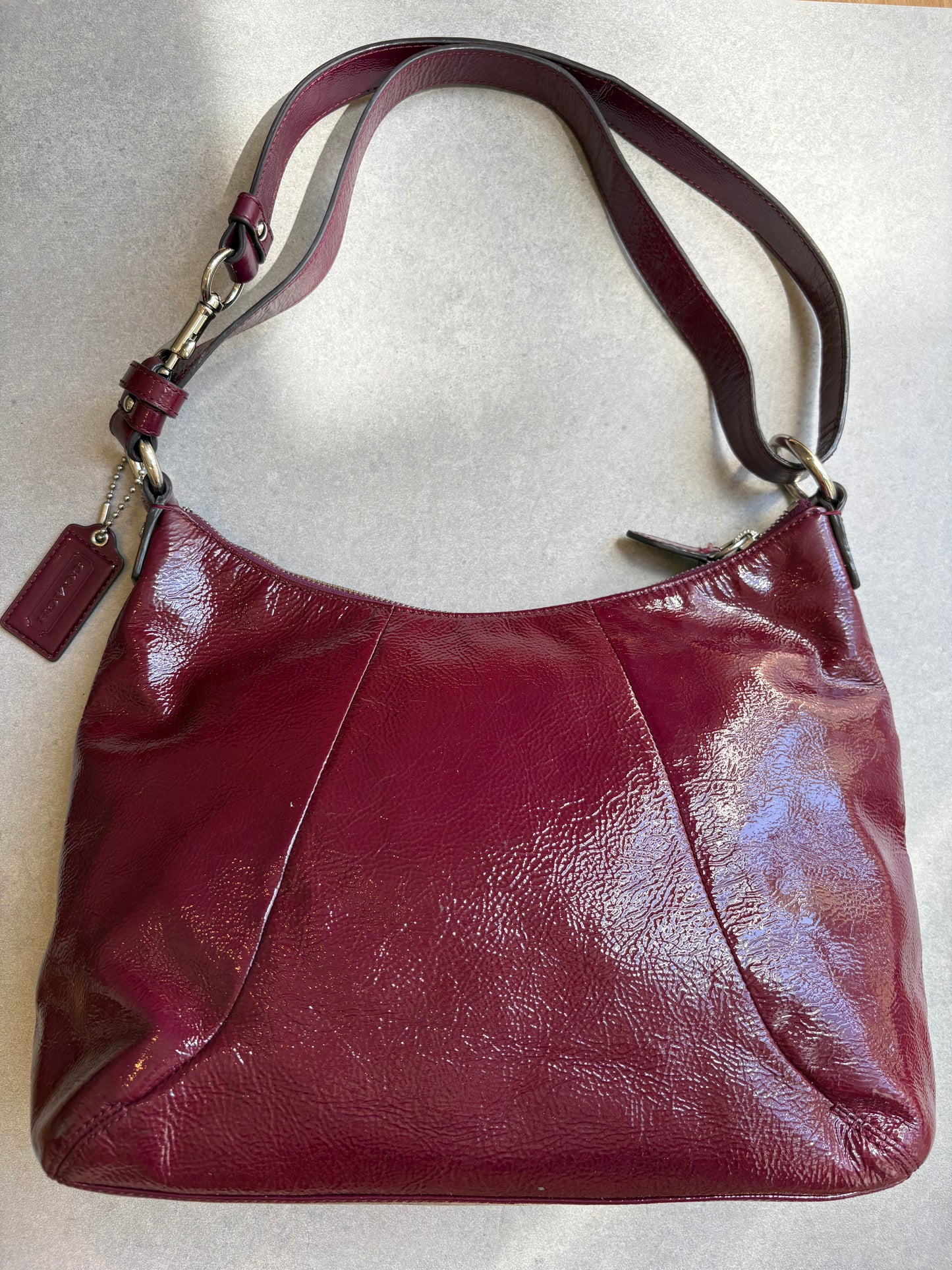 Coach Soho Plum Patent Leather Shoulder Bag