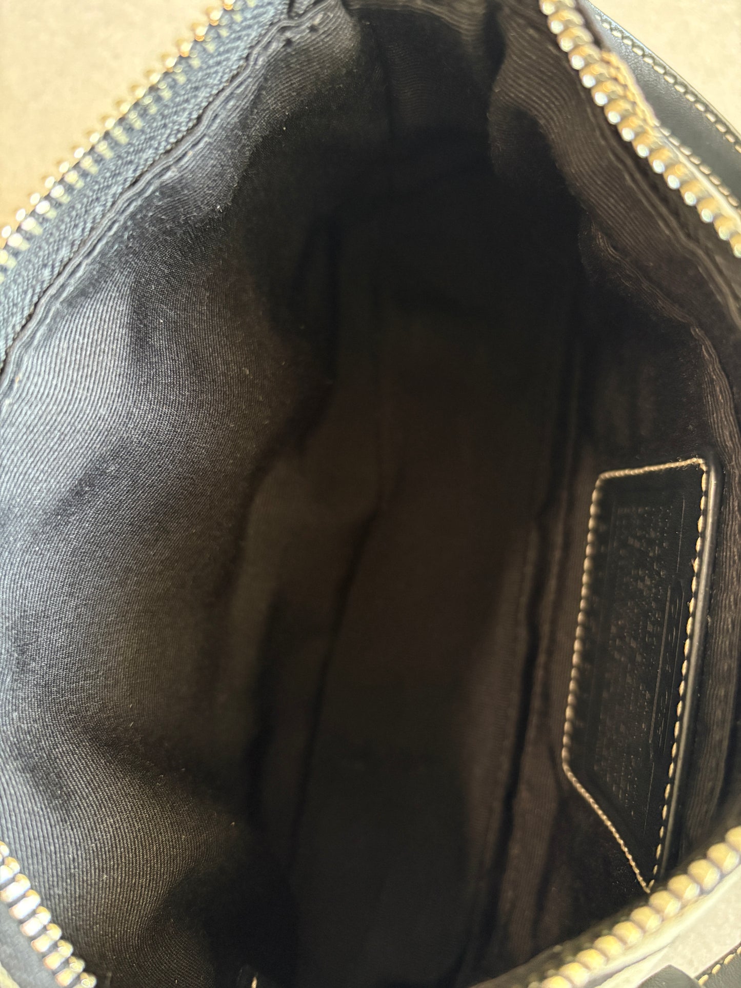 Coach Demi Black and Grey Shoulder Bag