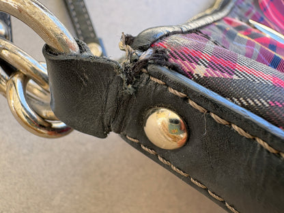 Coach Poppy Tartan Monogram Shoulder Bag