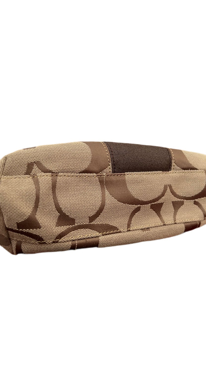 Coach Signature Print Monogram Two Way Shoulder Bag