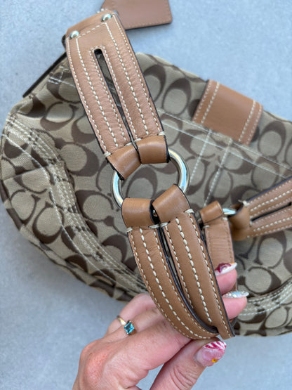Coach Soho Brown Monogram Shoulder Bag