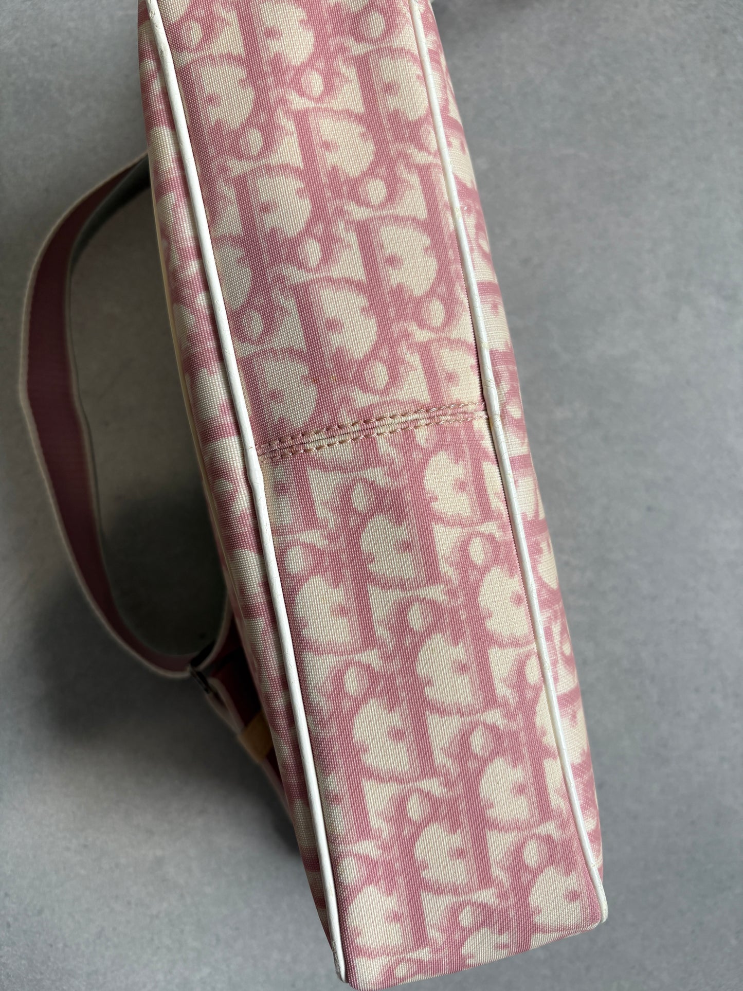 Christian Dior 2000s Pink Trotter Monogram Shoulder Bag