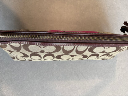 Coach Hampton Pink and Beige Shoulder Bag