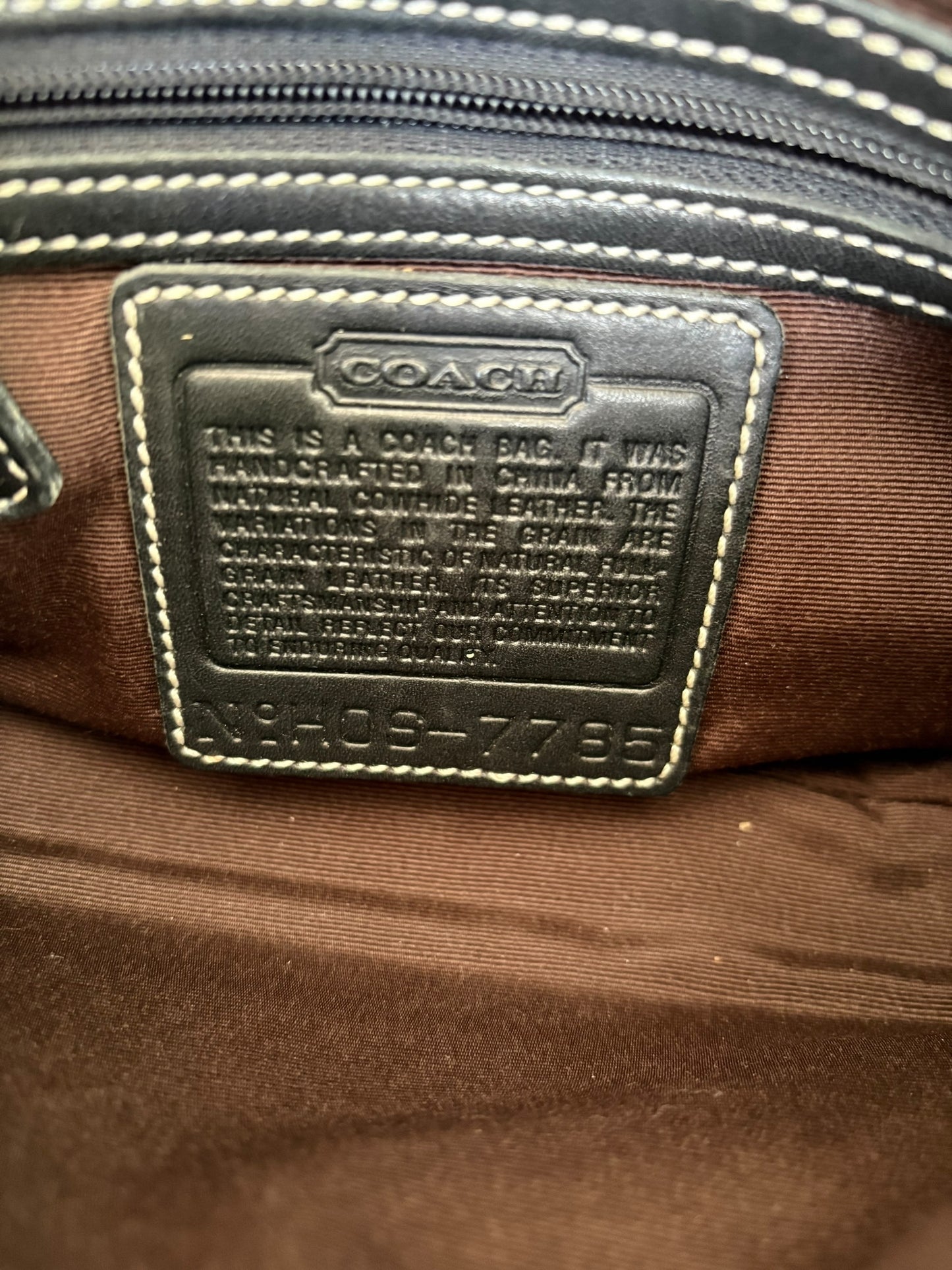 Coach Black Leather Demi Shoulder Bag