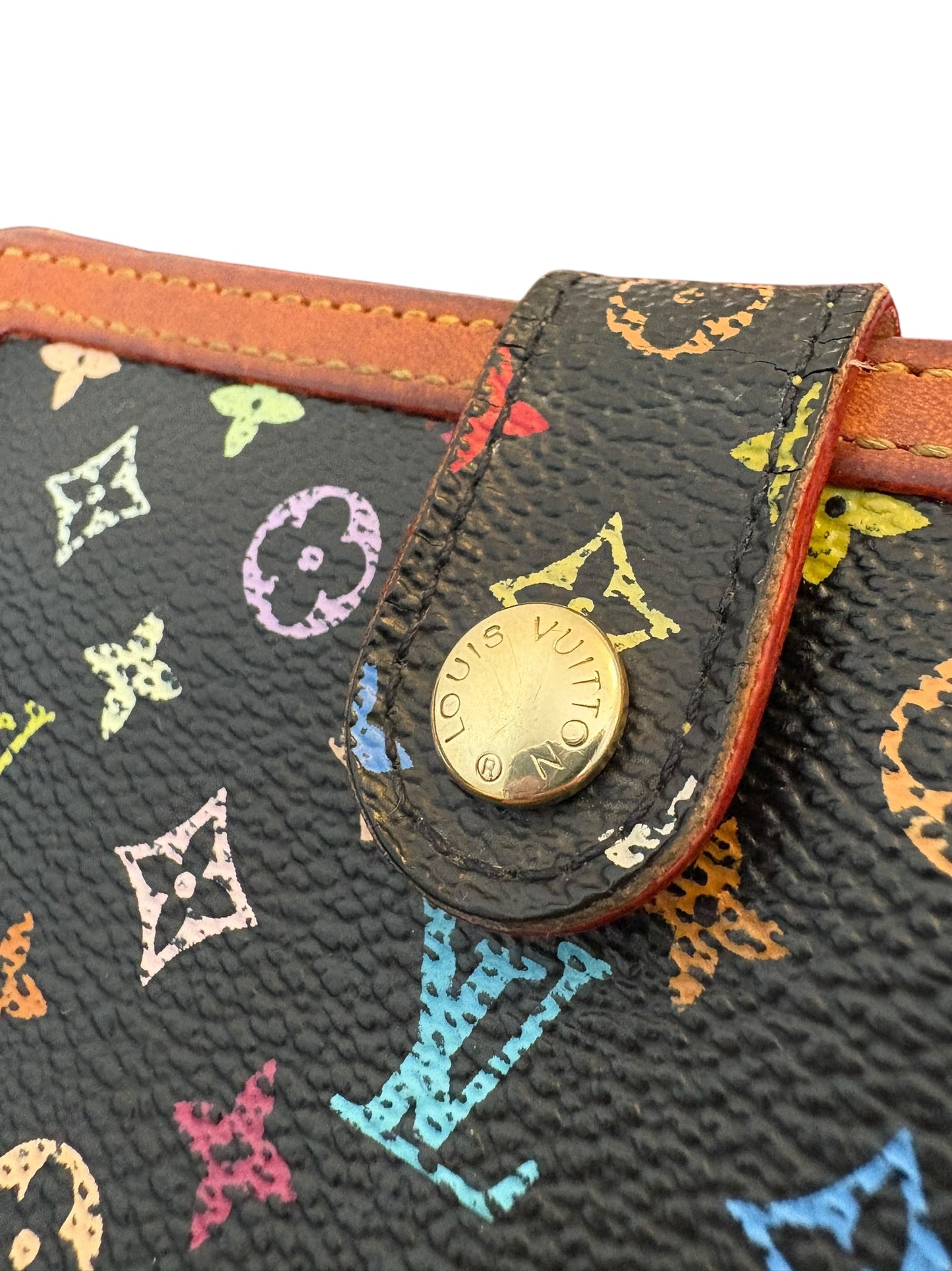 Louis Vuitton x Takashi Murakami Black Viennois wallet