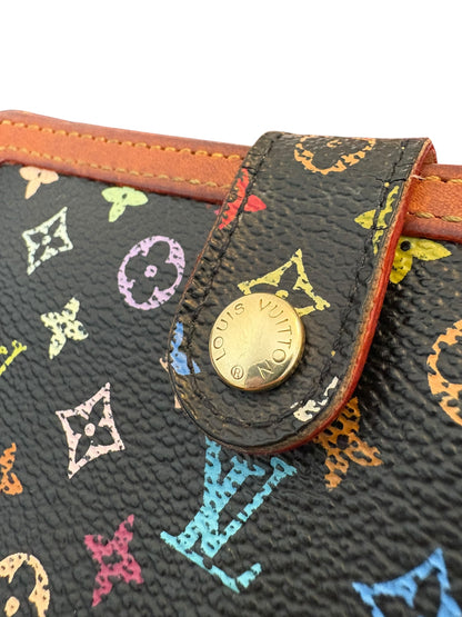 Louis Vuitton x Takashi Murakami Black Viennois wallet