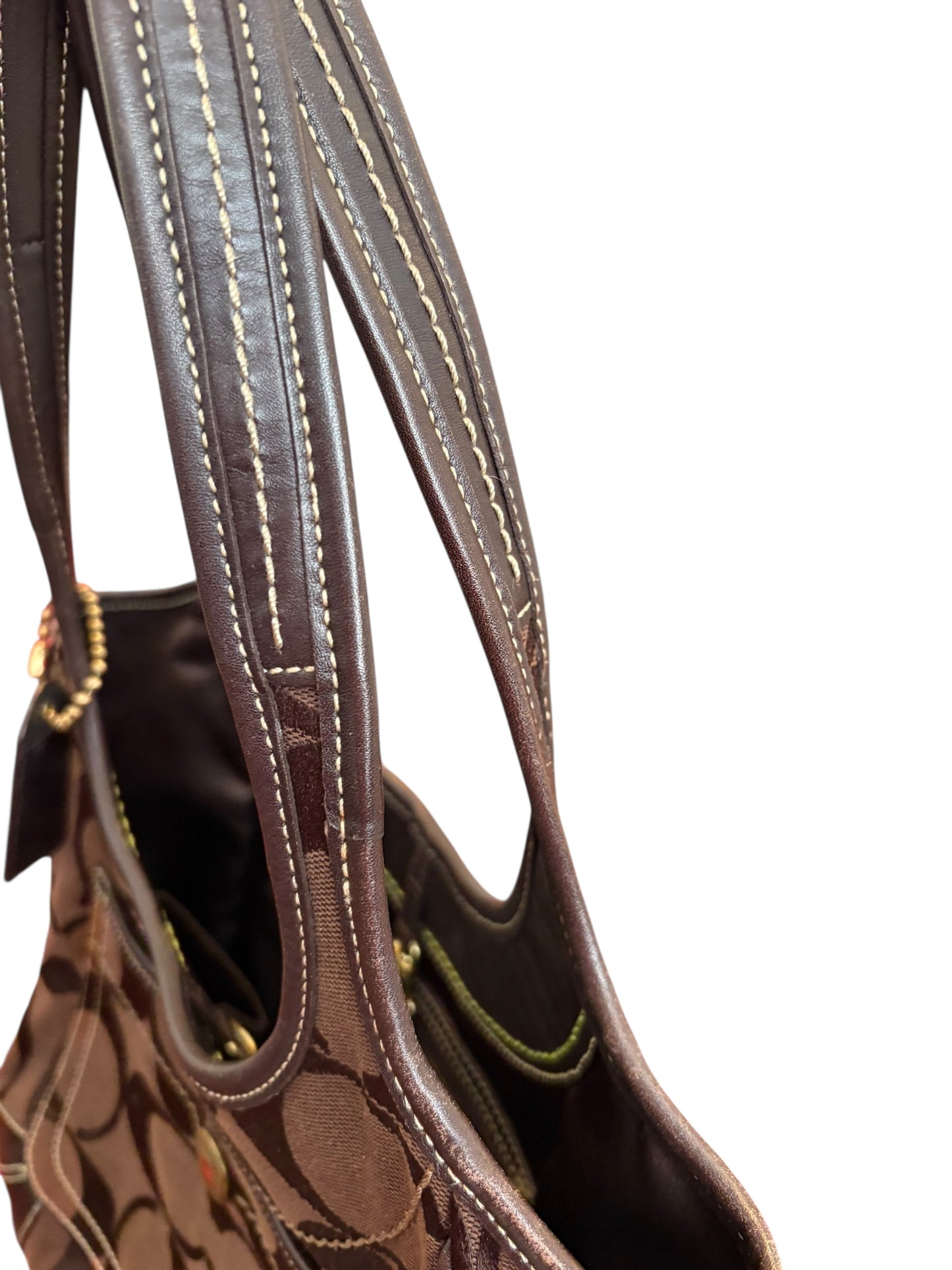 Coach Brown Signature Ergo Shoulder Bag