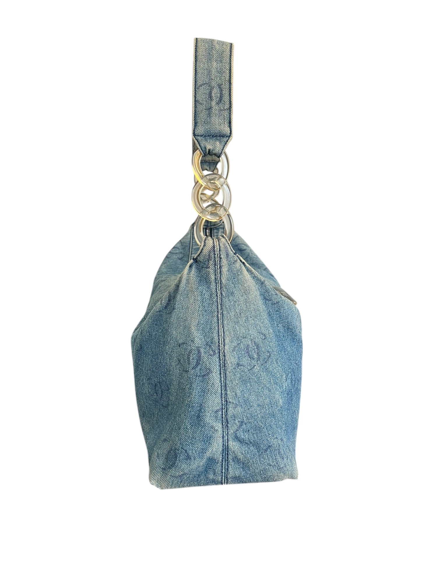 Chanel CC Denim Hobo Shoulder Bag