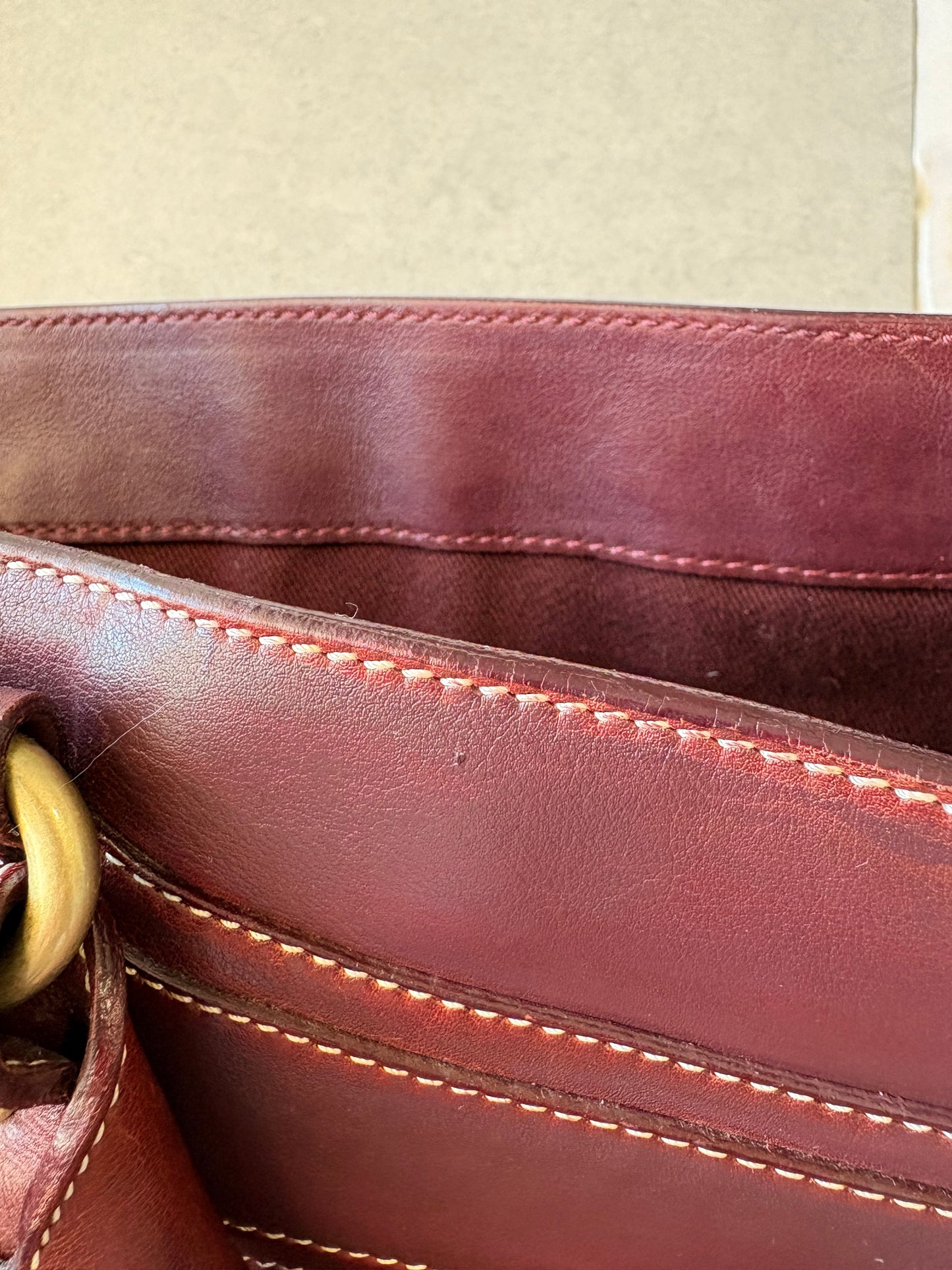 Celine Boogie Bag Maroon Leather