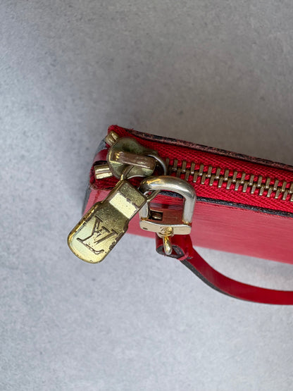 Louis Vuitton Red Epi Leather Pochette Accessoires